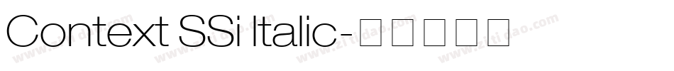 Context SSi Italic字体转换